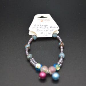 Handmade vintage millefiori bead bracelet.